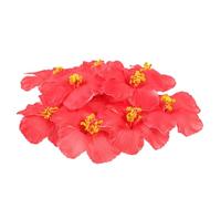Abaodam 20pcs Faux Hibiscus Flowers for Summer Decor Realistic Artificial Tropical Plants for Hawaiian Parties and Crafts for Tabletop Decorations and Events