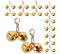 Abaodam 20pcs Fishing Bell Bite Alarm for Rod Tips, Portable Fast Clip Iron | High Sensitivity, False Signal Resistance, Quick Installation, Outdoor and Night Fishing Use, Lobster Clasps