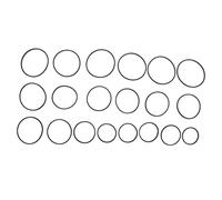 Abaodam 20pcs Flat Rubber Recorder Machine Belt Cassette Machine Repair Belt Replacement 1.5mm Square Cross-section 110-145mm Length Mixed Pack for Video and Audio Devices