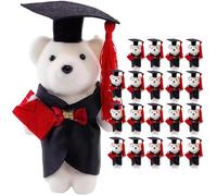 Abaodam 20pcs Graduation Bear Bulk, 2026 Mini Bears Stuffed Animal Plush for Her/him - Class of 2026 Small Keepsake for Diy Keychain Bag Decoration Party Favor