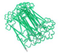 Abaodam 20pcs Green Clover Shaped Ballpoint Pens for Graduation Season with Smooth Writing and Tidy Writing Features, Creative Plastic Novelty Student Pens for Inspirational Quotes