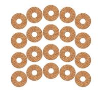 Abaodam 20pcs Guitar Pick Handle Cork Non-slip Pads for Ukulele Picks Holder Reusable Round Grips Bass Grip Support Cushion for Acoustic Guitar