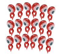 Abaodam 20pcs Halloween Inflatable Eyeball Wristband Balloons Lightweight Aluminum Foil Party Decorations for Halloween Festival Supplies Quick to Inflate and Wear Creative Balloon Props