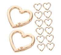 Abaodam 20pcs Heart Shaped Carabiner Clips Compact Zinc Alloy Keychain Spring Snap Hooks Portable Backpack Clips for Dog Leash Water Bottle Holder -ready Design