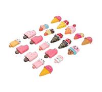 Abaodam 20Pcs Ice Cream Ornaments DIY Craft Decor for Handmade Decorations Creative Sweet Art Adornments for Home Party Supplies