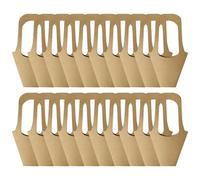 Abaodam 20pcs Kraft Paper Flower Bags for Bouquets with Handle, Easy to Carry and Practical, Khaki Colour, Stylish Design Suitable for Anniversary and Ceremony Wrapping