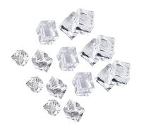 Abaodam 20pcs Large Artificial Ice Cube Photography Prop Reusable Fake Ice Block Decor for Crushed Cubes for Photo Shoots and Display