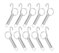 Abaodam 20pcs Large Metal Spring Latch Hook for Rabbit Cage Door Lock Wire Tension Spring Hook for Pet Cage Fixing Suitable for Bunny Guinea Pig Quail
