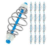 Abaodam 20pcs Luminous Spring Fishing Feeders Method Coil Inline Bait Cages Medium Size Carp Fishing Tackle for Night and Low Visibility Angling
