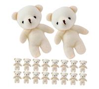 Abaodam 20pcs Mini Bears Soft Stuffed Animal with Linked Design for DIY Keychain Backpack Charms Multipurpose Hanging Decor Valentine S Day