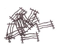 Abaodam 20pcs Mini Garden Fence Durable PVC Farm Fencing Accessories for Creative Miniature Plastic Fence Decor for Rustic and Farmhouse Model Scenes