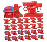 Abaodam 20pcs Miniature House Cabin Model Forest Treehouse for DIY Crafts Micro Landscape Ornaments Houses Fairy Garden Accessories Sand Table Decor