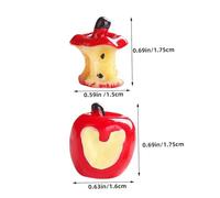 Abaodam 20pcs Miniature Incomplete Apple Models Faux Simulated Apples and Cores for Dollhouse Kitchen Decoration Reusable Lifelike Fruit Props for Home Display and Photography
