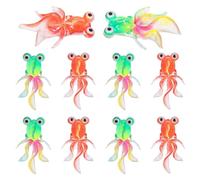 Abaodam 20pcs Miniature Resin Goldfish Figurines Set, Tiny Simulated Fish Ornaments in Red and Green for DIY Crafts, Aquarium Decorations and Fairy Garden Accessories