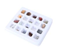 Abaodam 20pcs Natural Crystal Mineral Specimens Set Display Box, Geology Science Exploring Kit for Educational Use and Birthday