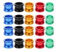 Abaodam 20pcs Pigeon Leg Bands Aluminum Foot Rings Multi-color Set for Racing and Private Birds Distinguish Supplies for Homing Pigeons