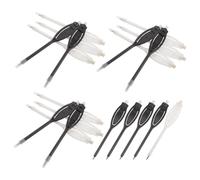 Abaodam 20pcs Plastic Golf Scoring Pencils with Erasers and Built-in Clips, Compact Oval Handle White Black Set for Golfers and Golf Events