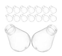 Abaodam 20pcs Plastic Lamp Bulb Covers E27 Replacement Pear-Shaped Drop-Shade Protectors Heat-Resistant Portable Light Bulb Guards for Restaurant Lighting and String Light Replacement