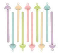 Abaodam 20Pcs Plastic Parrot Perches for Small Bird Cages, Flat Clip-On Bird Stands in Pastel Colors, Suitable for Parakeets, Budgies, Canaries, Finch Cage Accessories