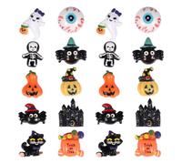 Abaodam 20pcs Pumpkin Skeleton Ghost Charms Resin DIY Embellishments | Lightweight Cartoon Designs, Smooth Finish, Mix and Match Decorations for Mobile Phone Cases, Picture Frames, Random Style