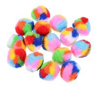 Abaodam 20pcs Rainbow Wool Yarn Cat Ball Toy Interactive Soft Quiet Pet Balls for Indoor Cats and Kittens Training Play Toy Set