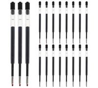 Abaodam 20pcs Replacement Ballpoint Pen Refills with Black Ink for Retractable Ballpoint Pens, 0.5mm Fine Tip, Large Ink Capacity, Plastic Material, for Office and School Season Decor