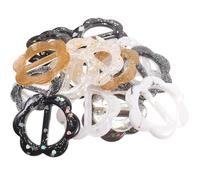 Abaodam 20pcs Resin Scarf Clasp Ring Elegant Women Scarf Clip Classic Chic Decorative Buckle for Button-down Shirt Outfit Tighten Waist and Hips Random Style