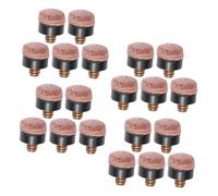 Abaodam 20pcs Screw PU Pool Cue Tips Replacement for Billiard Snooker Pool Sticks Easy Install Maintenance Kit for Casual and Competitive Players