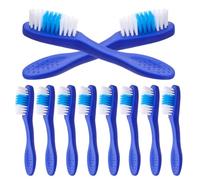 Abaodam 20pcs Self- Toothbrush Short Handle Safe for Prison Detention Oral Care Blue