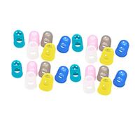 Abaodam 20pcs Silicone Finger Guards for Guitarists Finger Thimbles for Ukulele Sleeves Random Color
