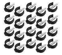 Abaodam 20pcs Small Metal c Clamp Crutch Accesorio Universal para Muletas Folding Walker Tube Pins Small Locking c Clamp Rolling Walker Parts Frame Replacement Clips Black