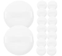 Abaodam 20pcs Soft Crystal Fluff Makeup Powder Puff Set with Simple Shape, Convenient Face Makeup Tool for Home and Salon Use, White Colour, for Loose and Pressed Powder Application Random Color