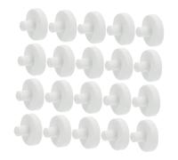 Abaodam 20pcs T-shaped Ceramic Coral Frag Rack with Finely Polished White Base, High Temperature Fired Coral Support for Reef Aquarium and Fish Tank Accessories