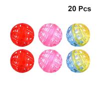 Abaodam 20pcs Transparent Cat Bell Balls Random Color Pet Ball Stimulate Curiosity and Play for Indoor Cats Interactive Mental and Physical Exercise Random Color
