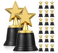 Abaodam 20pcs Trophy Plastic Five-point Star Trophies Lightweight Safe Awards for Sports Banquets and Track and Field Days