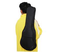 Abaodam 23 Inch Double Shoulder Ukulele Bag with Waterproof Padded Cotton Layer, Black Folk Ukulele Carry Case for Acoustic Stringed Instruments, Travel and Music Accessories