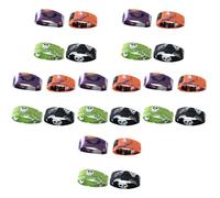 Abaodam 24 Pcs Halloween Printed Headband for Elastic Hairband Spandex and Polyester Material, Fashionable and Versatile Hair Accessory to Avoid Hair Occlusion and Keep Sight for Dating