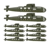Abaodam 24 Pcs Navy Submarine Model, Realistic Military Submarines Toy for Sandbox Battle Scene And Education, Miniature Naval Ship Ornaments for Boys And Adults