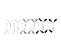 Abaodam 24 Pieces U-Shaped Pearl Scarf Clips for Women, Mixed Black White Grey Silk Hijab Fixing Pins, Neck Scarf Headscarf Holders for Muslim