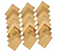 Abaodam 24 Sheets Vintage Kraft Letter Papers for Invitation Writing Retro Decorative with Floral Patterns for Thank-You Notes Poems Lyrics and Personal Messages