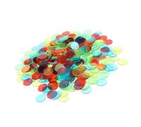 Abaodam 240Pcs Plastic Bingo Chips Bingo Markers 0.59X0.59X0.08Inch Safe to Use Grouping Multi-Colour Chips for Gambling Games and Child'S Party Entertainment Toys