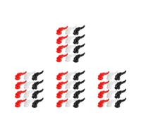 Abaodam 24pairs Devil Horn Hair Clips DIY Craft Accessories for Women Halloween Vampire Cosplay Barrettes Black Red White Spiral Anime Headpiece Hairpins