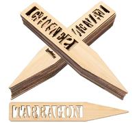 Abaodam 24pcs Bamboo Garden Markers with Pointed Stick Design, Easy to Use Plant Labels for Nurseries and Outdoor Beds, Sturdy Plant Tags for Herb Garden and Vegetable Pots in Courtyards
