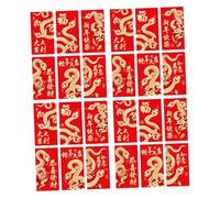 Abaodam 24PCS Chinese Year Snake Red Envelopes with Gold Foil Blessings Smooth Paper Hong Bao for Lunar Year Spring Festival Celebration Traditional Zodiac Design Pack