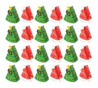 Abaodam 24pcs Christmas Tree Candy Boxes Paper Goodie Boxes for Xmas Party Favour with Creative Colourful Appearance and Cute Shape, for Party Decorations and Storing Candies