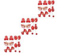 Abaodam 24pcs Cute Bowknot Hair Clips for Girls Festive Macrame Hair Accessories for Spring Festival Adorable Red Tassel Design for Boys and Girls Outfits and Hairstyles