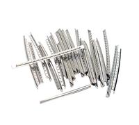 Abaodam 24pcs Diy Guitar Building Kit Metal Guitar Fret Wire for Electric Bass Fingerboard Fret Wire Silver Repair