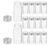 Abaodam 24pcs Glass Test Tubes with Lids 30ml Small Airtight Flat Bottom Test Tubes Sealing Performance Excellent Transparency for Laboratory and Scientific Use