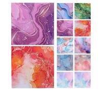Abaodam 24pcs Marble Pattern Decorative Scrapbooking Paper Pad Double-Sided Paper for Card Making and Photo Albums Elegant Gold Design Suitable for Writing and DIY Crafts