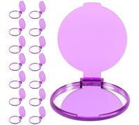 Abaodam 24pcs Mini Foldable Pocket Mirrors round Plastic Makeup Mirrors with Smooth Design for Women and Professional Makeup Artists Random Color